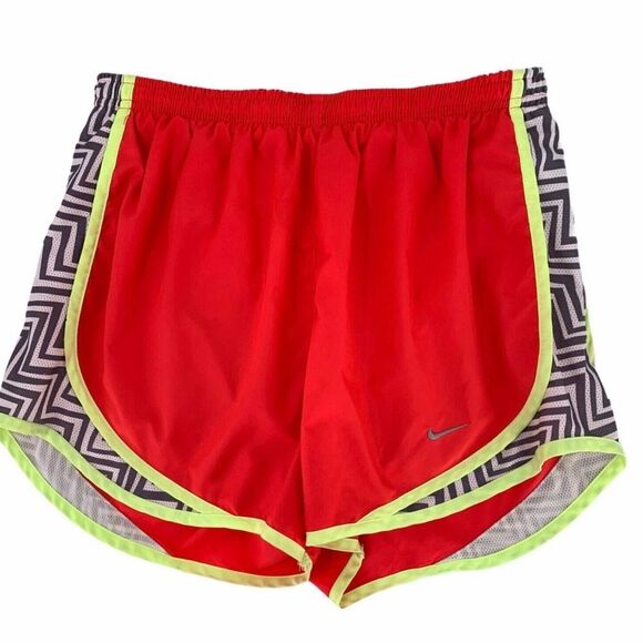 Nike Dri-fit Cherry Red Lined Running Shorts High Rise, w/draw string tie Size S - Picture 1 of 5